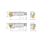 @W series 60° cassette toolholder - Makotools Industrial Supply Tools for Metal Cutting